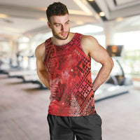 Aotearoa Taniko Matariki Men Tank Top Cosmic Red