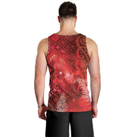 Aotearoa Taniko Matariki Men Tank Top Cosmic Red