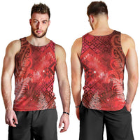 Aotearoa Taniko Matariki Men Tank Top Cosmic Red