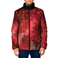 Aotearoa Taniko Matariki Padded Jacket Cosmic Red