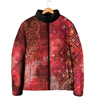 Aotearoa Taniko Matariki Padded Jacket Cosmic Red