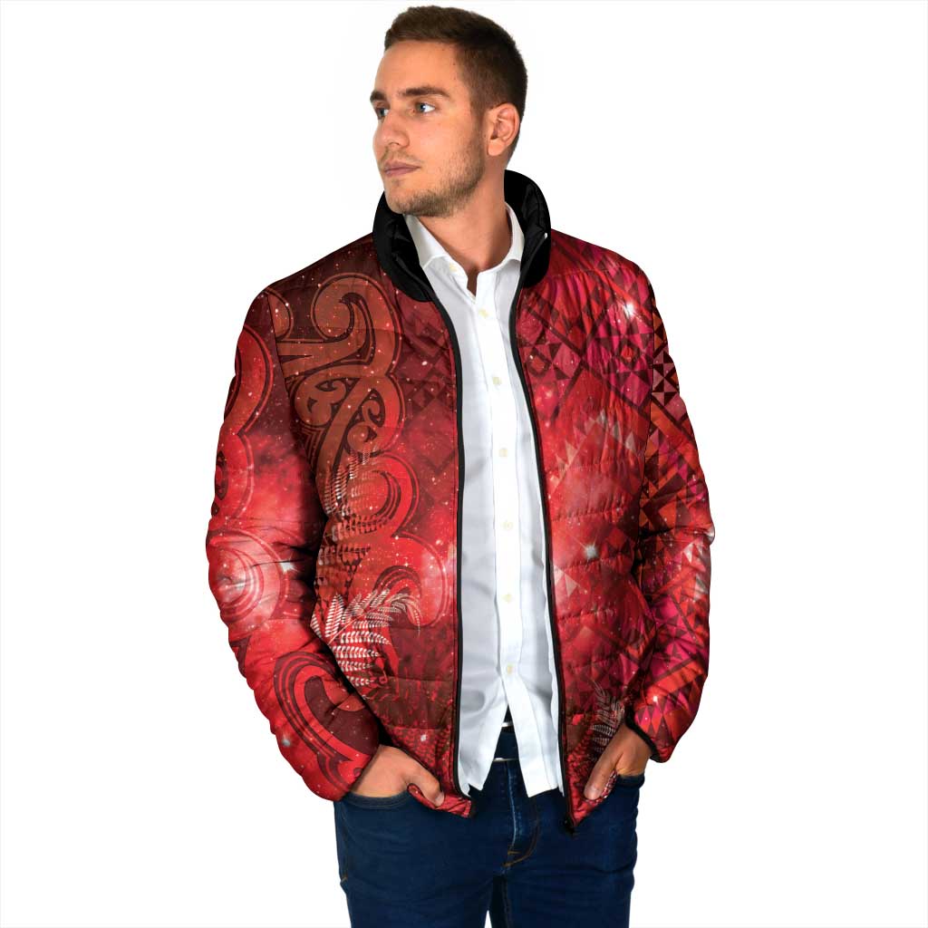 Aotearoa Taniko Matariki Padded Jacket Cosmic Red