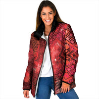 Aotearoa Taniko Matariki Padded Jacket Cosmic Red