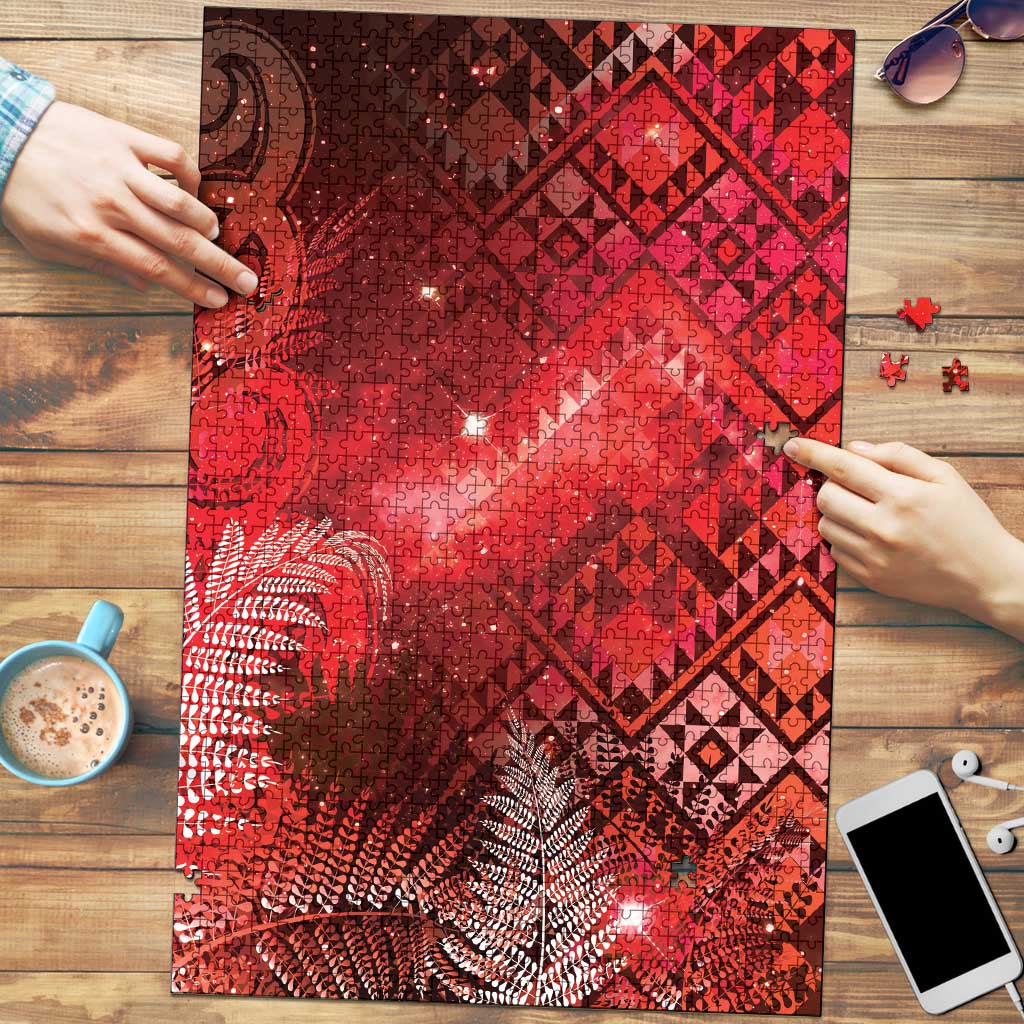 Aotearoa Taniko Matariki Puzzle Cosmic Red LT7 Red - Polynesian Pride