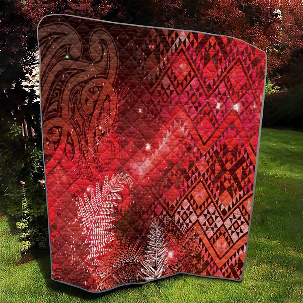 Aotearoa Taniko Matariki Quilt Cosmic Red LT7 - Polynesian Pride