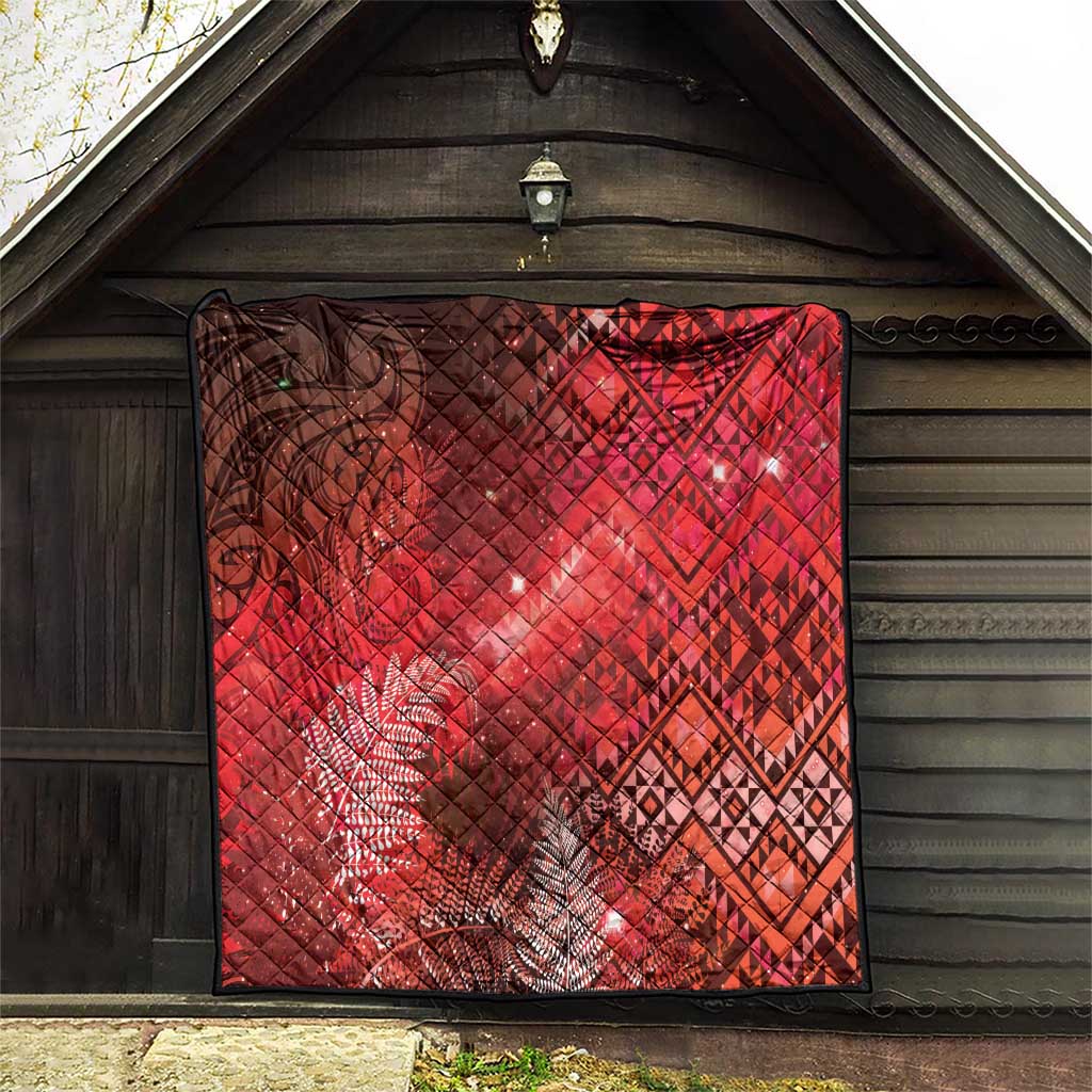 Aotearoa Taniko Matariki Quilt Cosmic Red LT7 - Polynesian Pride