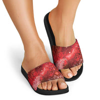Aotearoa Taniko Matariki Slide Sandals Cosmic Red