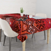 Aotearoa Taniko Matariki Tablecloth Cosmic Red