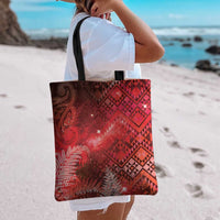 Aotearoa Taniko Matariki Tote Bag Cosmic Red