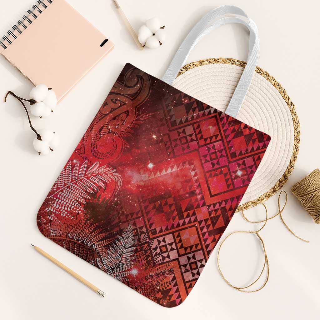 Aotearoa Taniko Matariki Tote Bag Cosmic Red