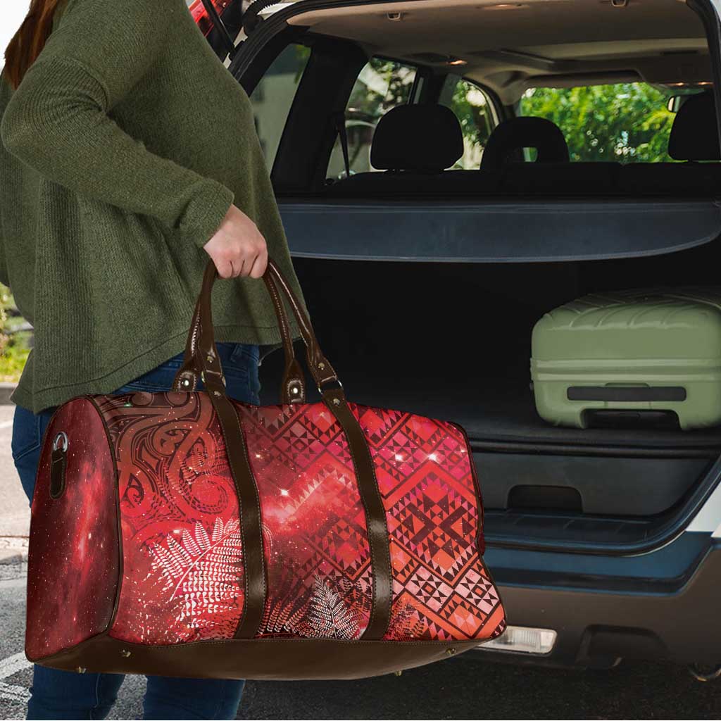 Aotearoa Taniko Matariki Travel Bag Cosmic Red LT7 - Polynesian Pride