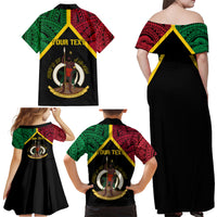 Vanuatu 44th Independence Anniversary Family Matching Off Shoulder Maxi Dress and Hawaiian Shirt LT7 - Polynesian Pride