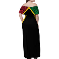 Vanuatu 44th Independence Anniversary Family Matching Off Shoulder Maxi Dress and Hawaiian Shirt LT7 - Polynesian Pride