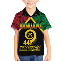 Vanuatu 44th Independence Anniversary Family Matching Summer Maxi Dress and Hawaiian Shirt LT7 Son's Shirt Colorful - Polynesian Pride