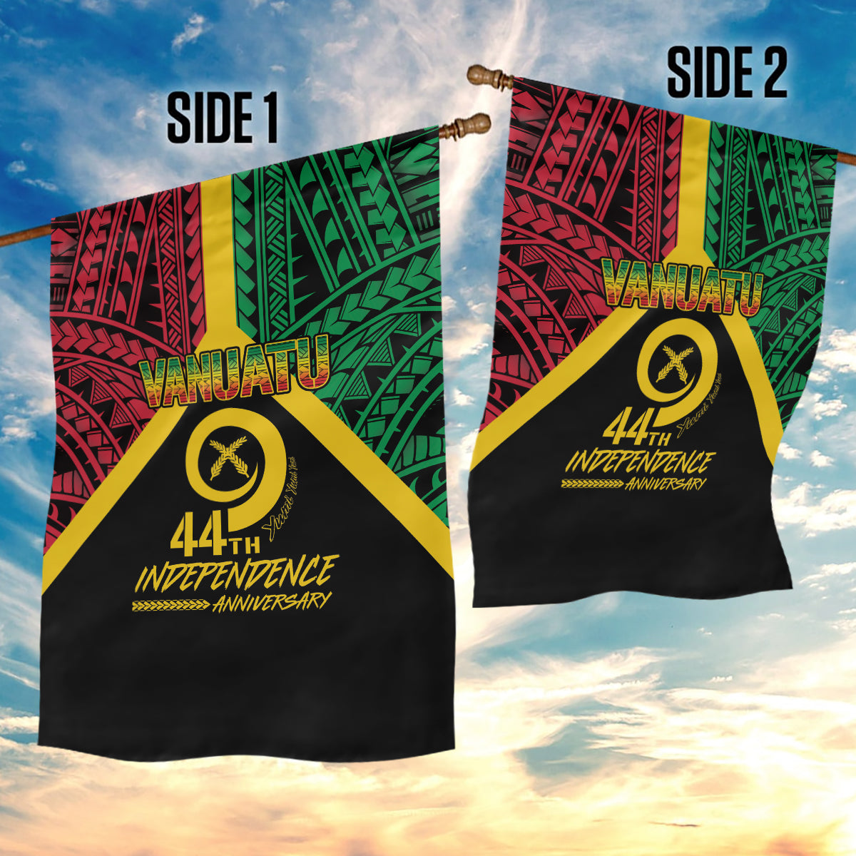 Vanuatu 44th Independence Anniversary Garden Flag