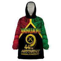 Vanuatu 44th Independence Anniversary Wearable Blanket Hoodie LT7 One Size Colorful - Polynesian Pride