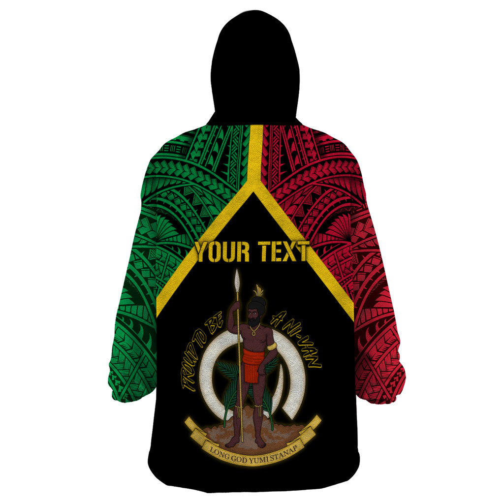 Vanuatu 44th Independence Anniversary Wearable Blanket Hoodie LT7 - Polynesian Pride