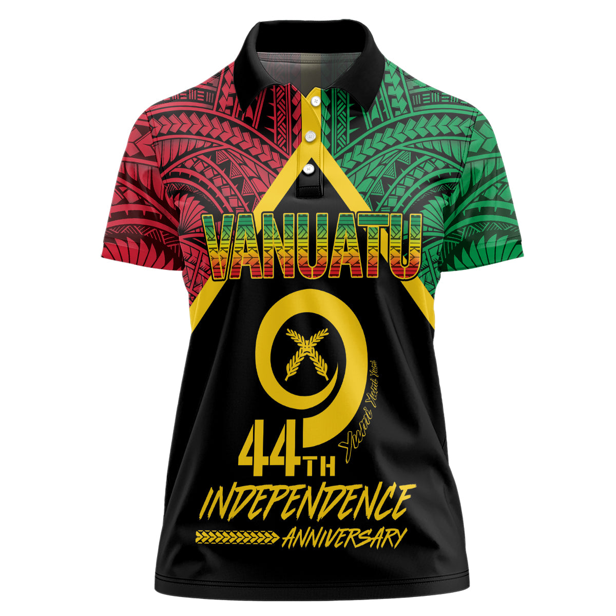 Vanuatu 44th Independence Anniversary Women Polo Shirt