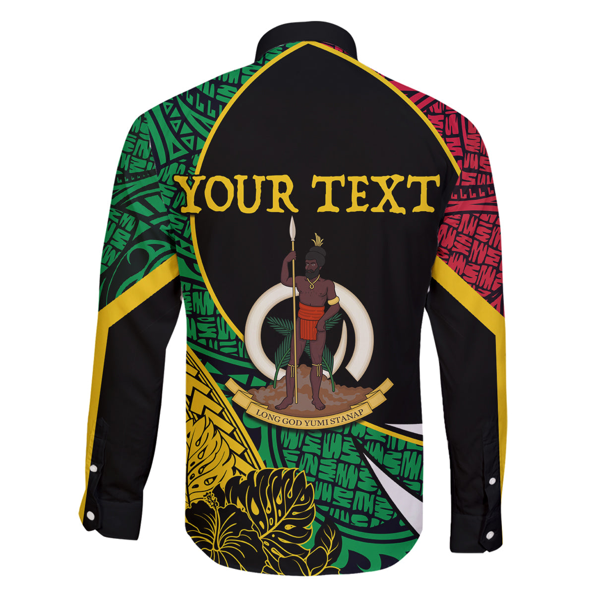 Vanuatu Independence Day Yumi 44 Family Matching Long Sleeve Bodycon Dress and Hawaiian Shirt