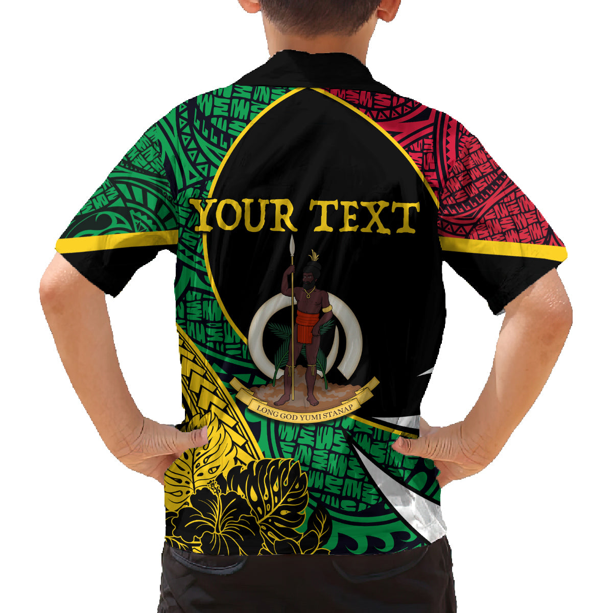Vanuatu Independence Day Yumi 44 Family Matching Off Shoulder Maxi Dress and Hawaiian Shirt LT7 - Polynesian Pride