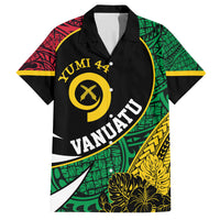 Vanuatu Independence Day Yumi 44 Family Matching Off Shoulder Short Dress and Hawaiian Shirt LT7 Dad's Shirt - Short Sleeve Colorful - Polynesian Pride