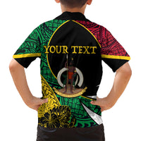 Vanuatu Independence Day Yumi 44 Family Matching Short Sleeve Bodycon Dress and Hawaiian Shirt