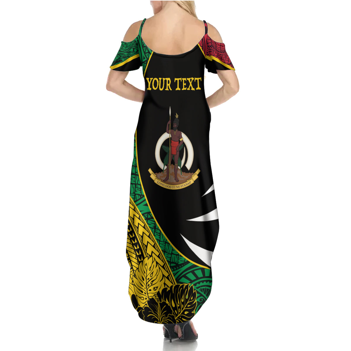 Vanuatu Independence Day Yumi 44 Family Matching Summer Maxi Dress and Hawaiian Shirt LT7 - Polynesian Pride