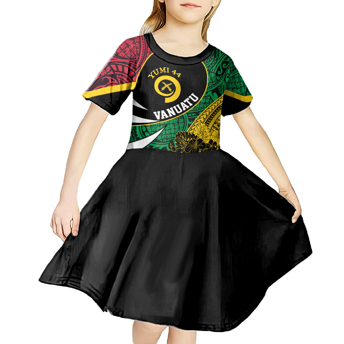 Vanuatu Independence Day Yumi 44 Kid Short Sleeve Dress