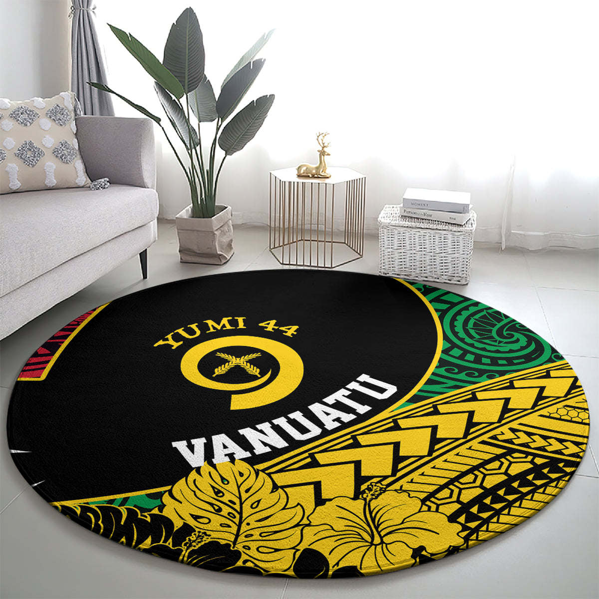 Vanuatu Independence Day Yumi 44 Round Carpet LT7 - Polynesian Pride