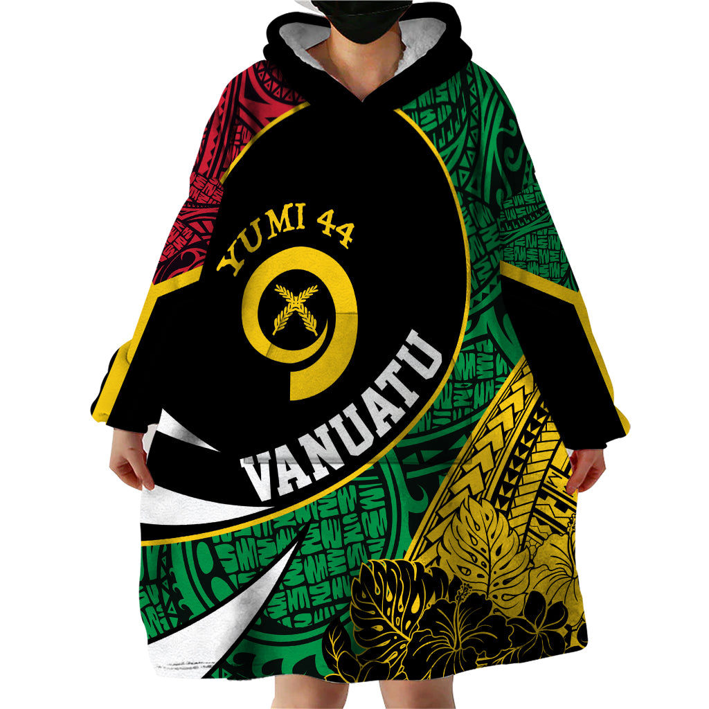 Vanuatu Independence Day Yumi 44 Wearable Blanket Hoodie LT7 - Polynesian Pride