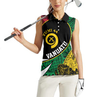 Vanuatu Independence Day Yumi 44 Women Sleeveless Polo Shirt LT7 - Polynesian Pride