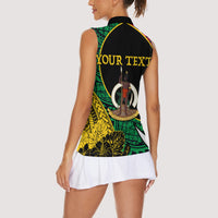 Vanuatu Independence Day Yumi 44 Women Sleeveless Polo Shirt LT7 - Polynesian Pride
