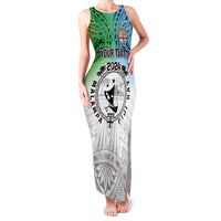 Malampa Fiji Day Family Matching Tank Maxi Dress and Hawaiian Shirt Gradient Style