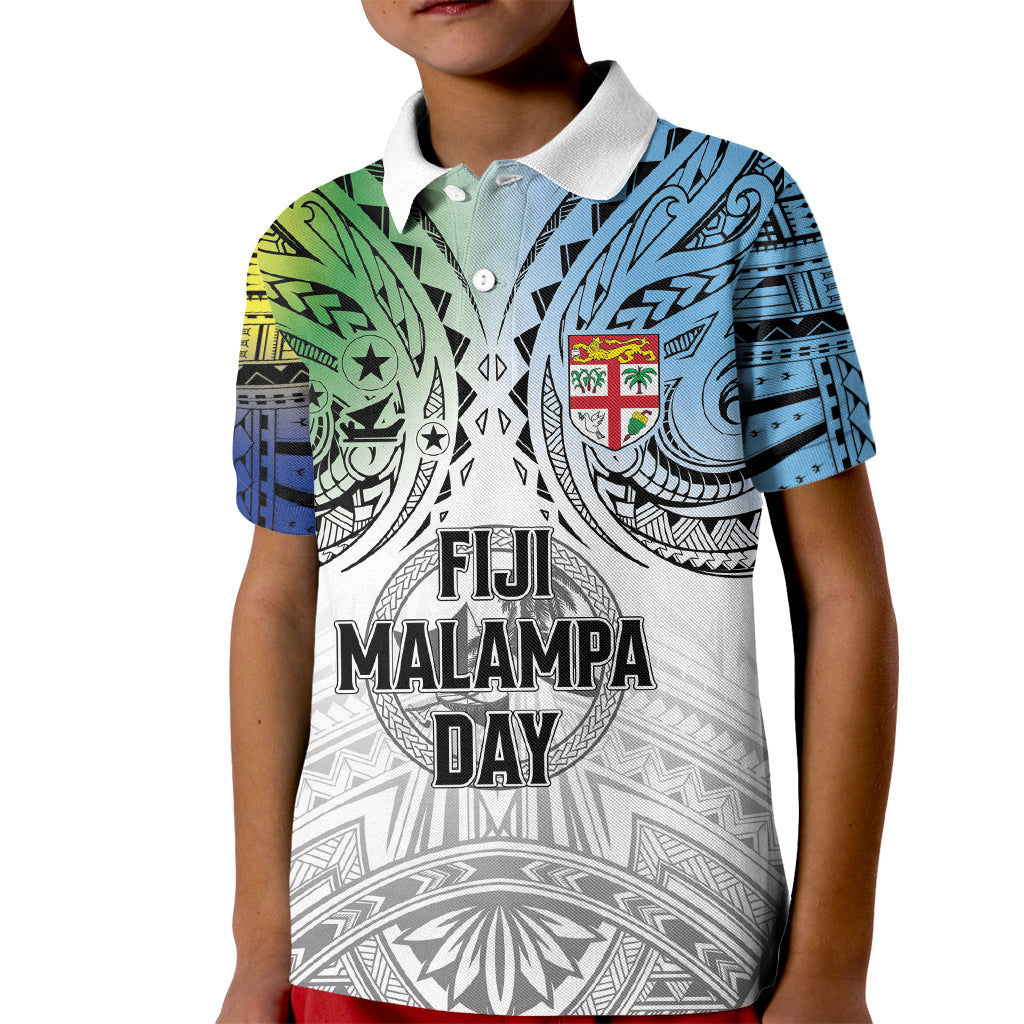 Malampa Fiji Day Kid Polo Shirt Gradient Style