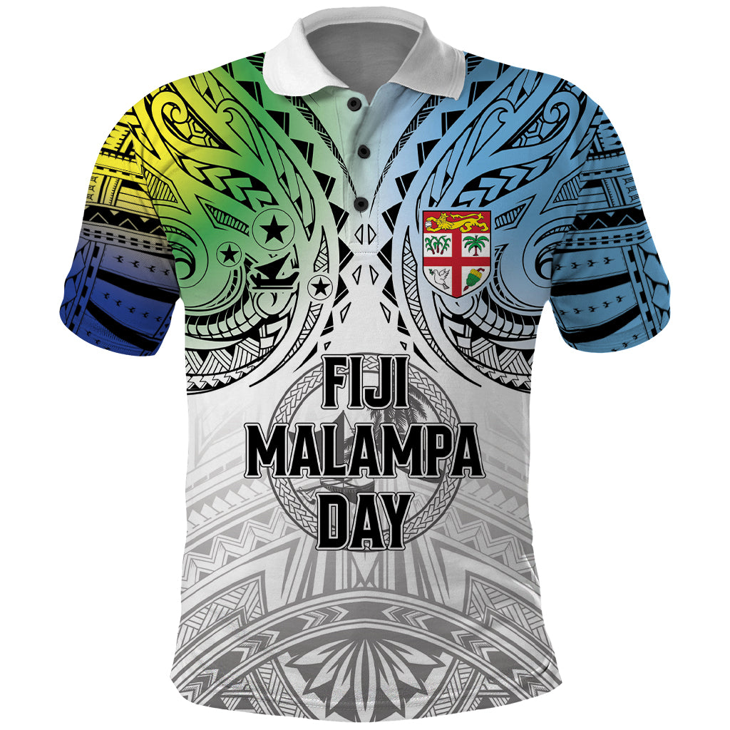 Malampa Fiji Day Polo Shirt Gradient Style