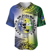 Malampa Day Baseball Jersey Emblem Gradient Style LT7 Colorful - Polynesian Pride