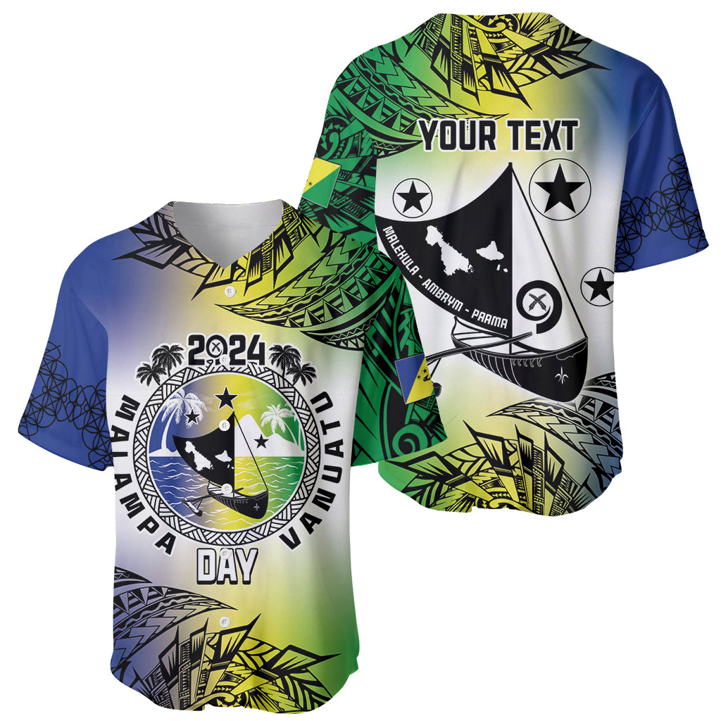 Malampa Day Baseball Jersey Emblem Gradient Style LT7 - Polynesian Pride