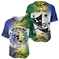 Malampa Day Baseball Jersey Emblem Gradient Style LT7 - Polynesian Pride