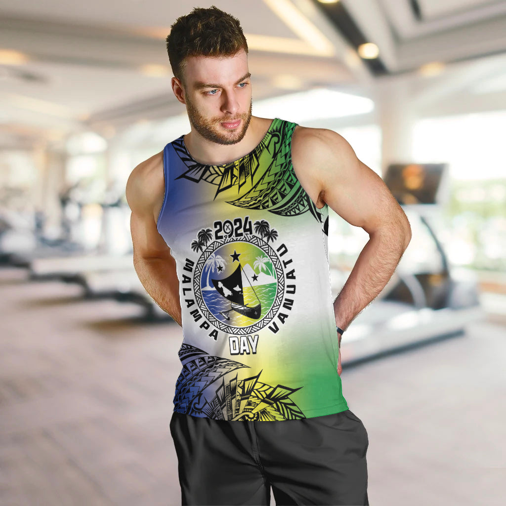 Malampa Day Men Tank Top Emblem Gradient Style LT7 Colorful - Polynesian Pride