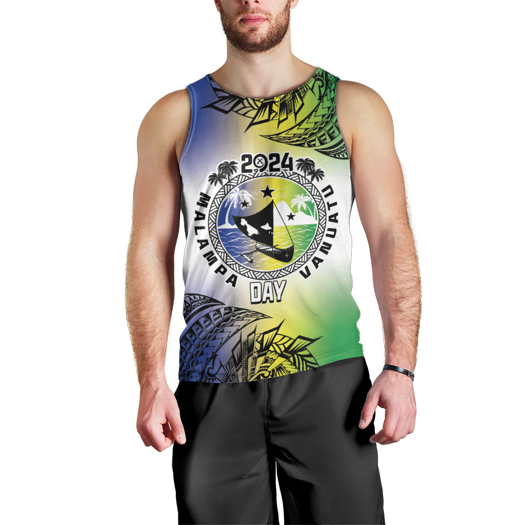 Malampa Day Men Tank Top Emblem Gradient Style LT7 - Polynesian Pride