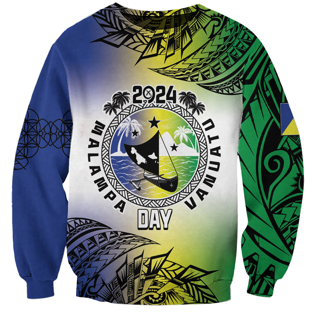 Malampa Day Sweatshirt Emblem Gradient Style LT7 Unisex Colorful - Polynesian Pride
