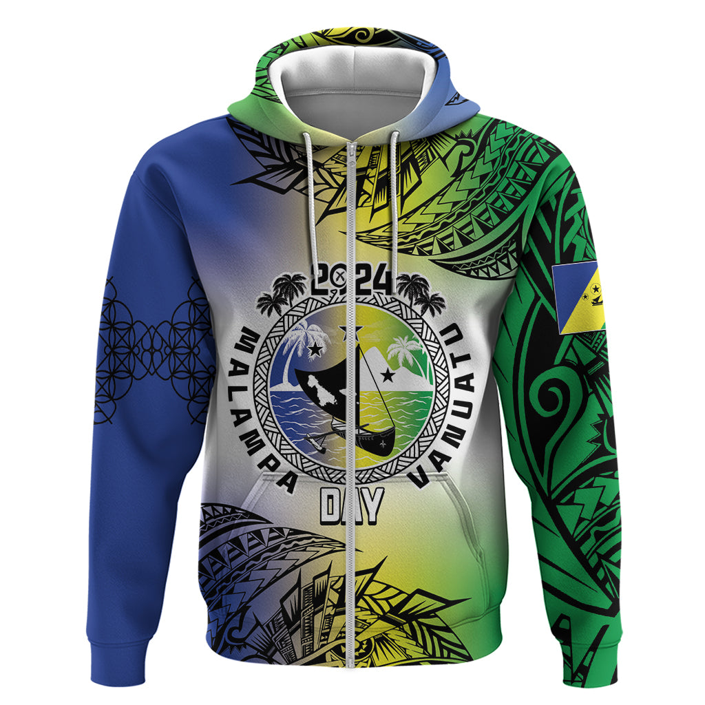Malampa Day Zip Hoodie Emblem Gradient Style