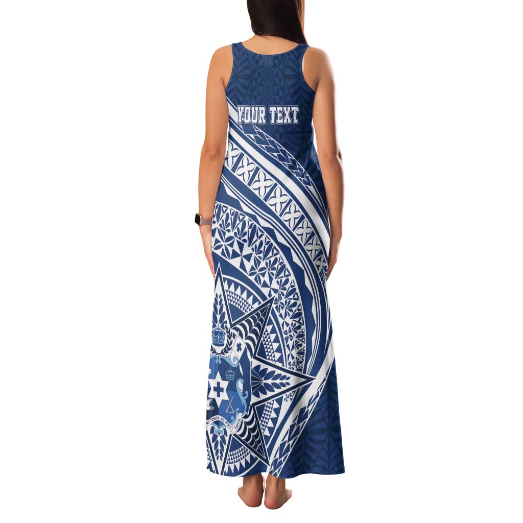 Tonga Queen Salote College Personalized Family Matching Tank Maxi Dress and Hawaiian Shirt Ngatu Tokelaufeletoa Motifs