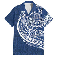 Tonga Queen Salote College Personalized Hawaiian Shirt Ngatu Tokelaufeletoa Motifs LT7 Navy Blue - Polynesian Pride