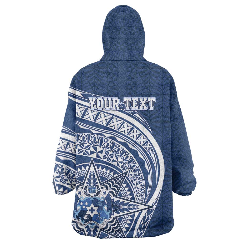 Tonga Queen Salote College Personalized Wearable Blanket Hoodie Ngatu Tokelaufeletoa Motifs LT7 - Polynesian Pride