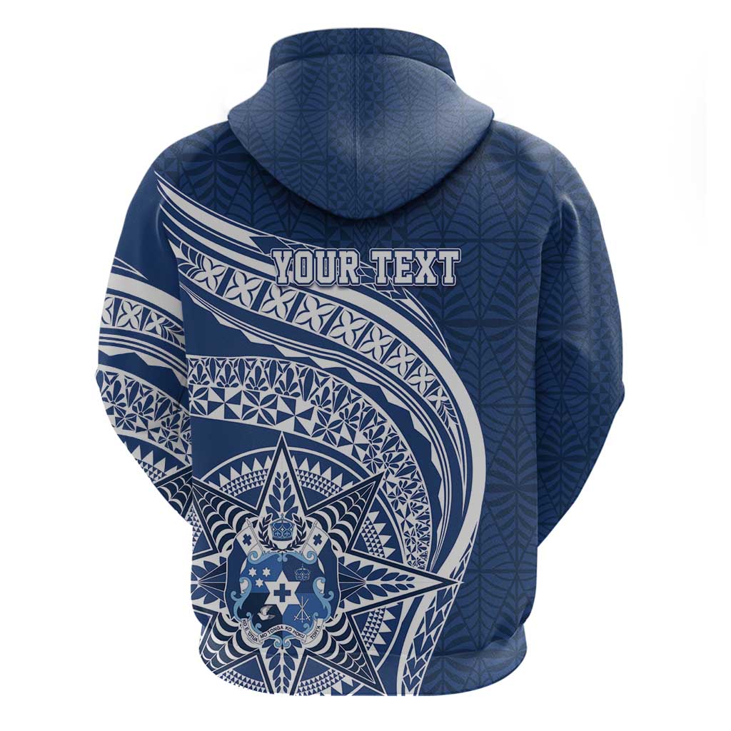 Tonga Queen Salote College Personalized Zip Hoodie Ngatu Tokelaufeletoa Motifs LT7 - Polynesian Pride