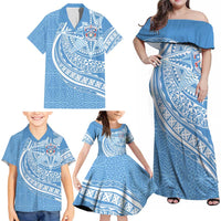 Tonga Apifo'ou Kolisi Personalized Family Matching Off Shoulder Maxi Dress and Hawaiian Shirt Ngatu Tokelaufeletoa Motifs
