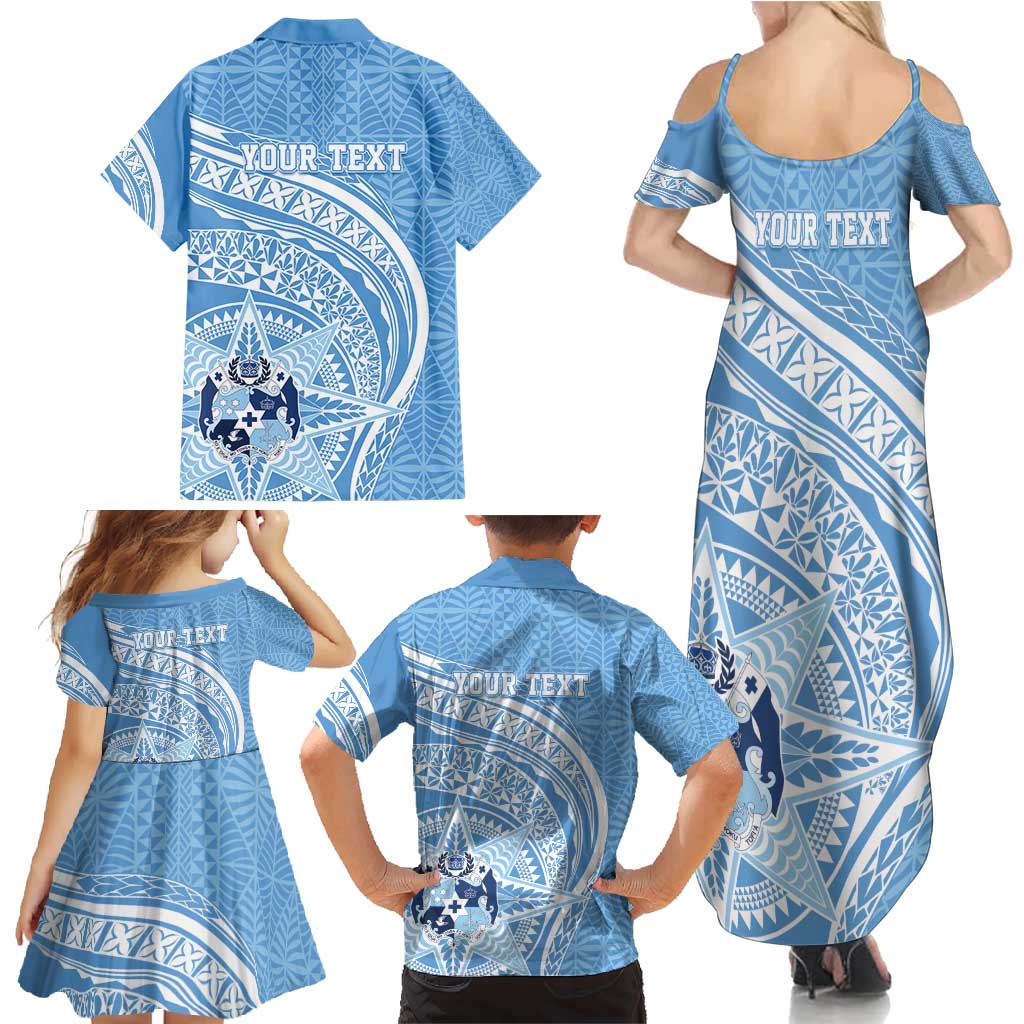 Tonga Apifo'ou Kolisi Personalized Family Matching Summer Maxi Dress and Hawaiian Shirt Ngatu Tokelaufeletoa Motifs