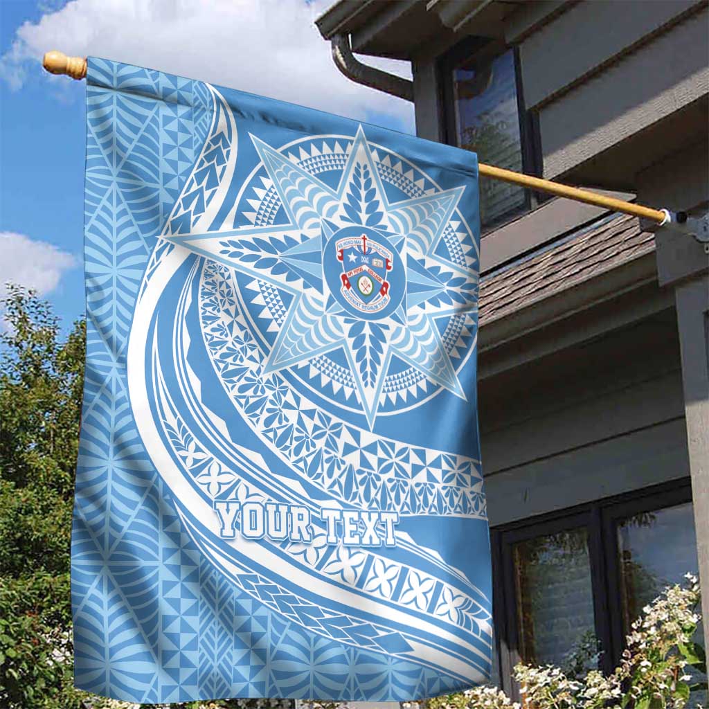 Tonga Apifo'ou Kolisi Personalized Garden Flag Ngatu Tokelaufeletoa Motifs