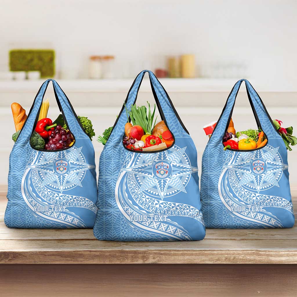 Tonga Apifo'ou Kolisi Personalized Grocery Bag Ngatu Tokelaufeletoa Motifs